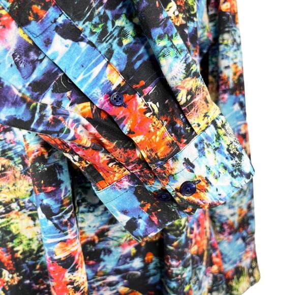 Jared Lang Button Down Shirt Tropical Fish Large Vacation - Picture 3 of 11